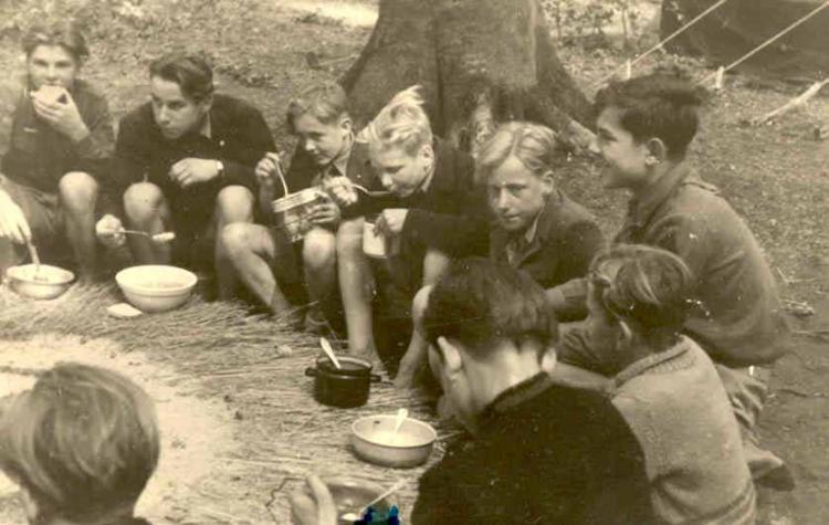 In Flensburg, Germany, 1948.