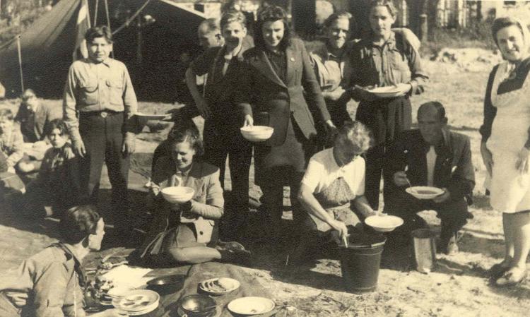 In the Hanau camp, Germany, in 1947.