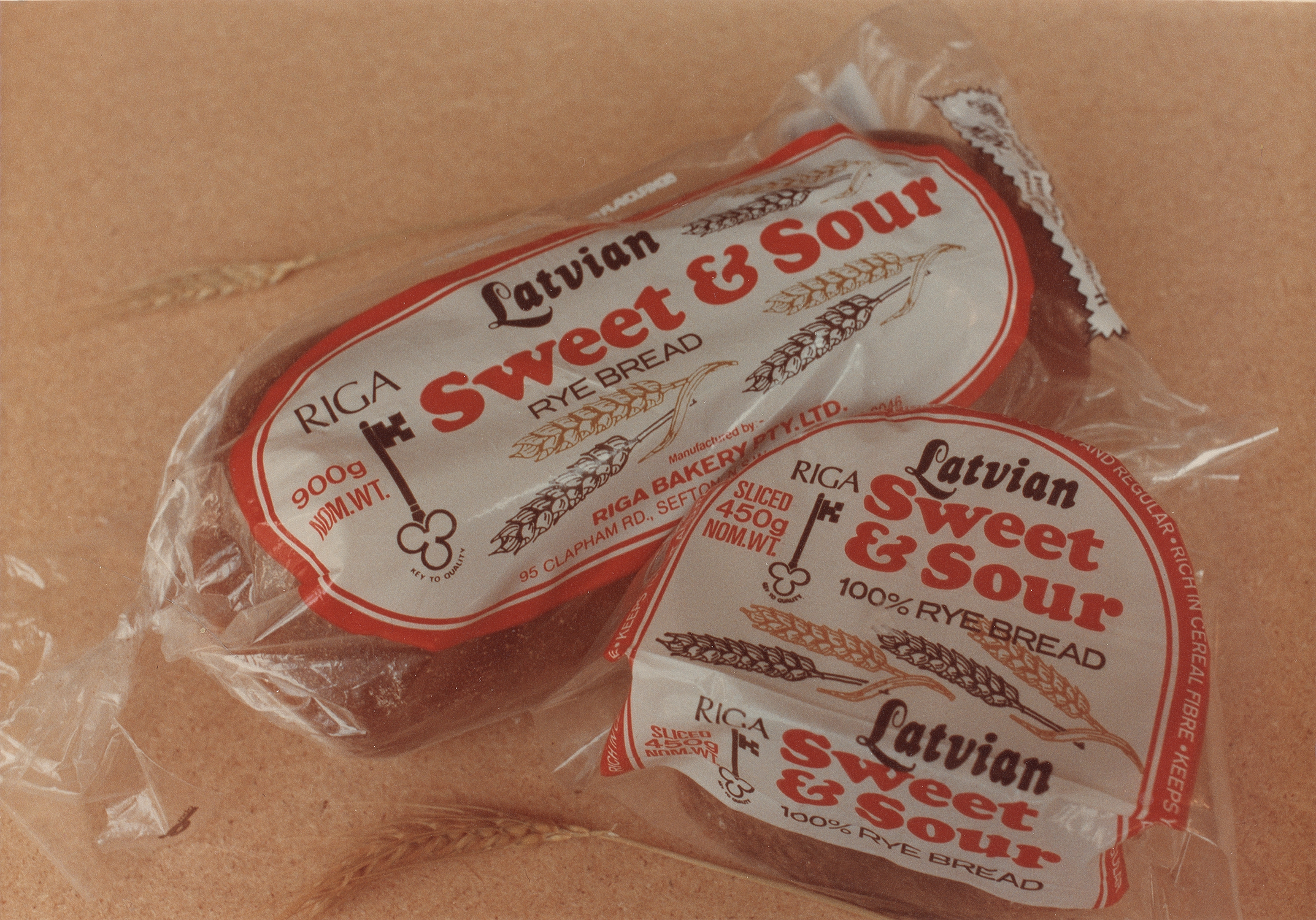 Riga Bakery sweet-and-sour rye bread in packaging, around 1979/1980. Photo by Dzintra Bērziņa.