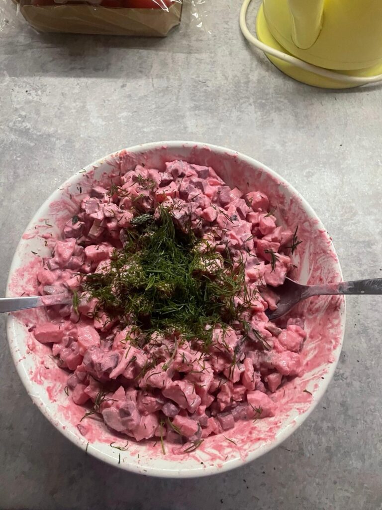 I Didn’t Know Rasols Is Made Without Beets! (Dārija Teika Gulēna)