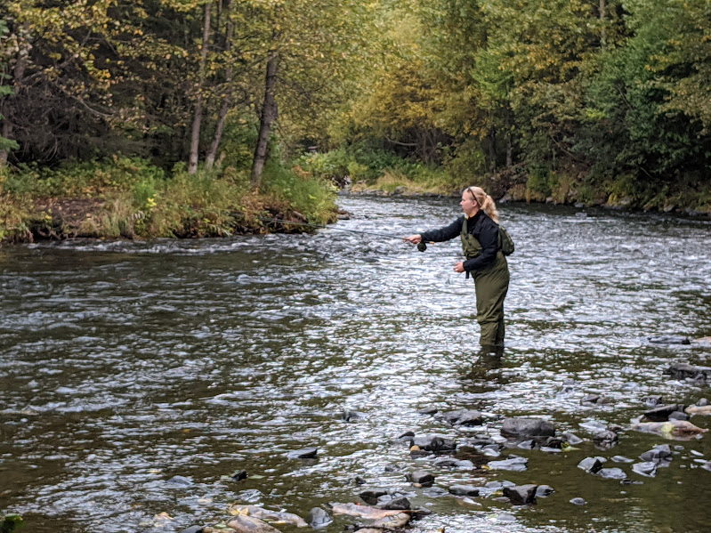 Larisa (Melbārde) Applegate, Russian River, Aļaskā, 2020. gadā.